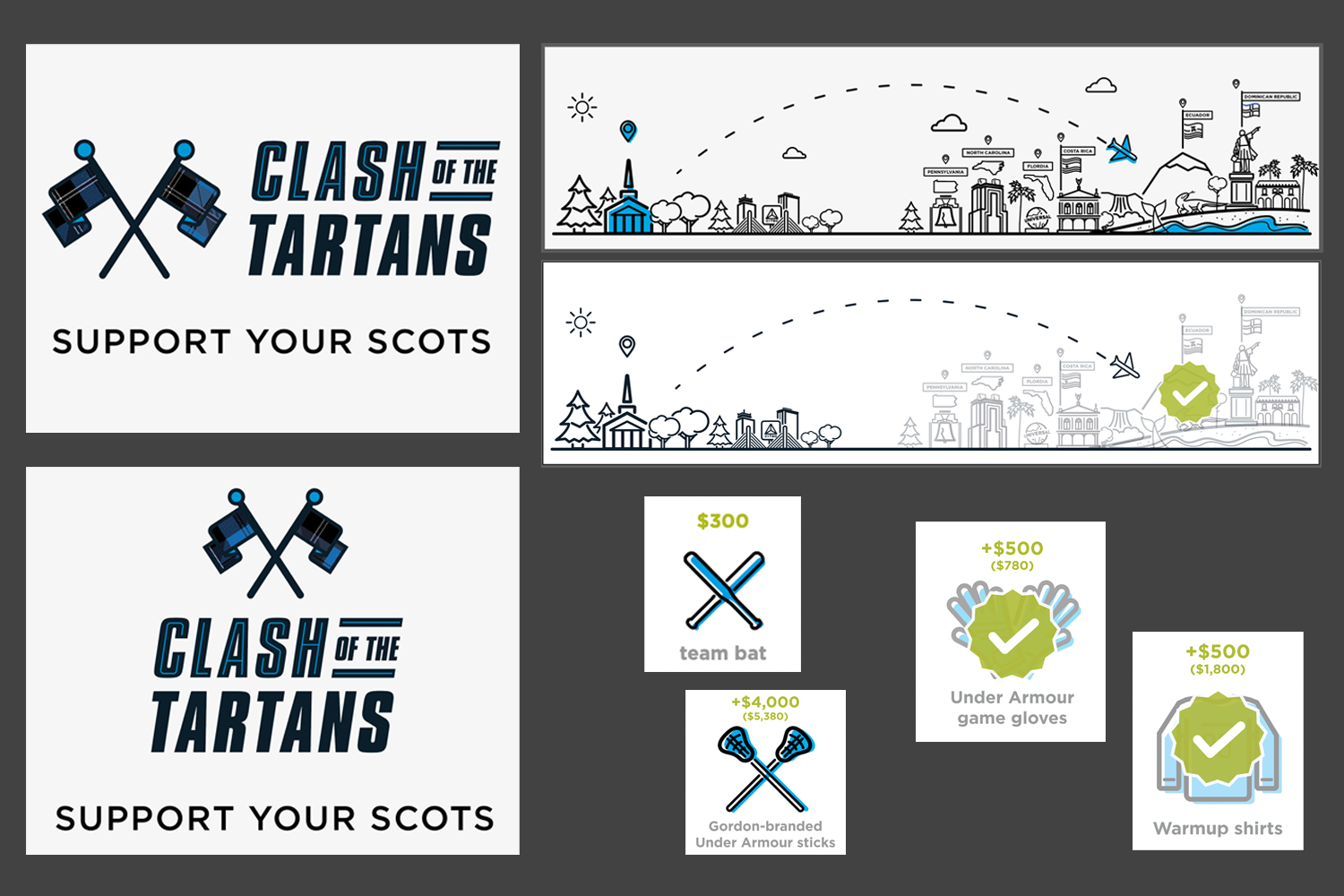 Clash of the Tartans brand elements