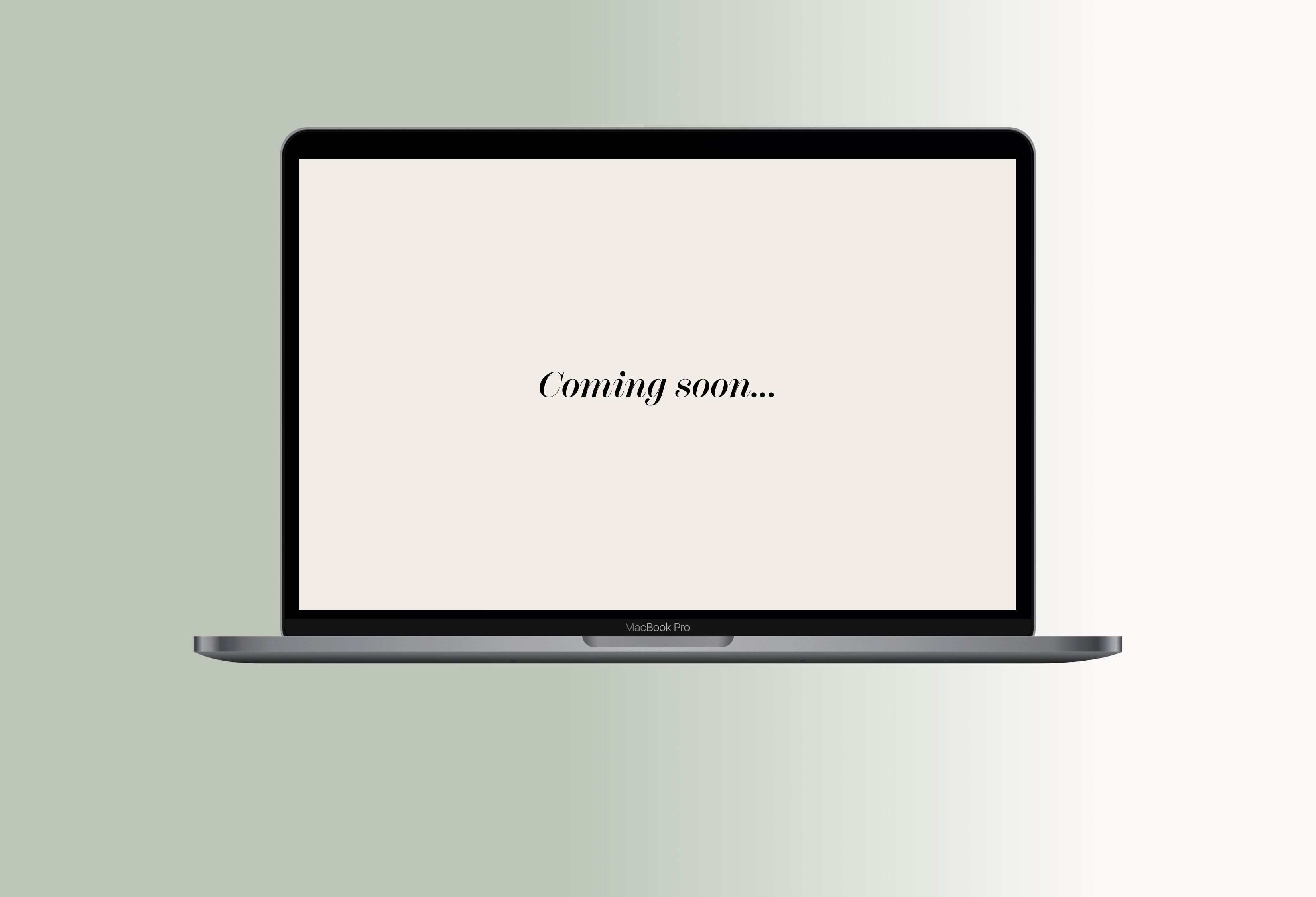 laptop screen saying coming soon